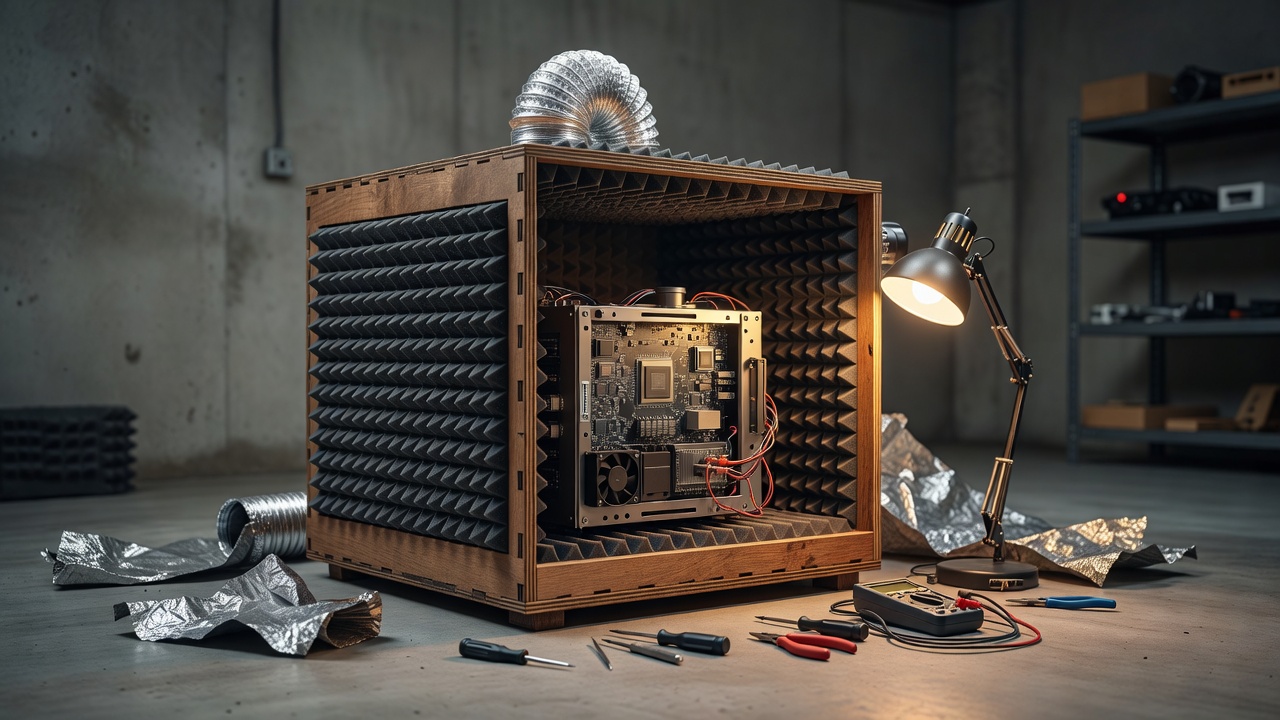 Шумоизоляционный бокс для ASIC-майнера с вентиляцией